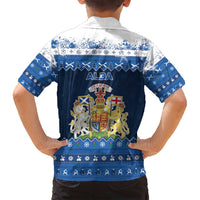 Scotland Christmas Family Matching Off Shoulder Short Dress and Hawaiian Shirt Scottish Santa Claus - Wonder Print Shop