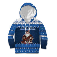 Scotland Christmas Kid Hoodie Scottish Santa Claus - Wonder Print Shop