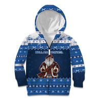 Scotland Christmas Kid Hoodie Scottish Santa Claus - Wonder Print Shop