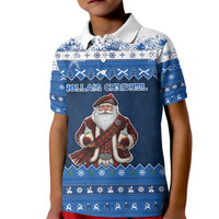 Scotland Christmas Kid Polo Shirt Scottish Santa Claus - Wonder Print Shop