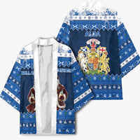 Scotland Christmas Kimono Scottish Santa Claus - Wonder Print Shop