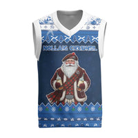 Scotland Christmas Knitted V-Neck Vest Scottish Santa Claus - Wonder Print Shop