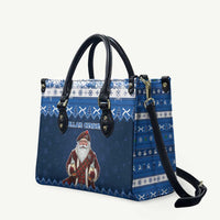 Scotland Christmas Leather Bag Scottish Santa Claus - Wonder Print Shop