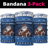Scotland Christmas Neck Gaiter Scottish Santa Claus - Wonder Print Shop