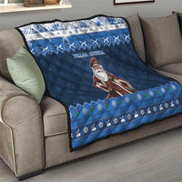 Scotland Christmas Quilt Scottish Santa Claus - Wonder Print Shop