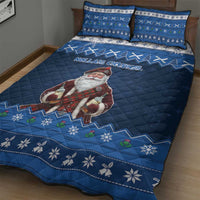 Scotland Christmas Quilt Bed Set Scottish Santa Claus - Wonder Print Shop