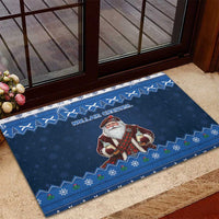 Scotland Christmas Rubber Doormat Scottish Santa Claus - Wonder Print Shop