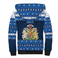 Scotland Christmas Sherpa Hoodie Scottish Santa Claus - Wonder Print Shop