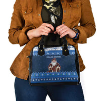 Scotland Christmas Shoulder Handbag Scottish Santa Claus - Wonder Print Shop