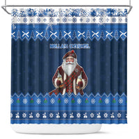 Scotland Christmas Shower Curtain Scottish Santa Claus - Wonder Print Shop