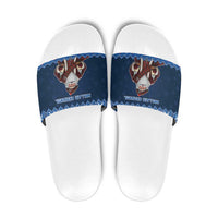 Scotland Christmas Slide Sandals Scottish Santa Claus - Wonder Print Shop