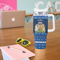 Scotland Christmas Tumbler With Handle Scottish Santa Claus - Wonder Print Shop