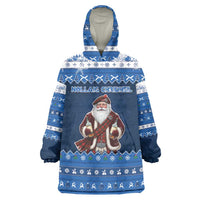 Scotland Christmas Wearable Blanket Hoodie Scottish Santa Claus - Wonder Print Shop