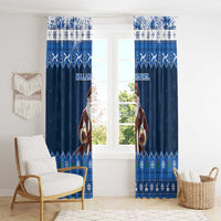 Scotland Christmas Window Curtain Scottish Santa Claus - Wonder Print Shop