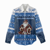 Scotland Christmas Women Casual Shirt Scottish Santa Claus - Wonder Print Shop