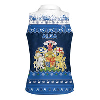 Scotland Christmas Women Sleeveless Polo Shirt Scottish Santa Claus - Wonder Print Shop