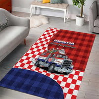 Croatia Christmas Area Rug Santa Claus Drives Home With Gifts - Wonder Print Shop