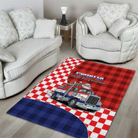 Croatia Christmas Area Rug Santa Claus Drives Home With Gifts - Wonder Print Shop