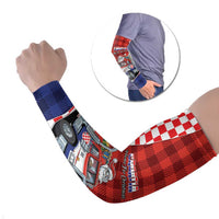 Croatia Christmas Arm Sleeves Santa Claus Drives Home With Gifts - Wonder Print Shop