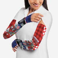 Croatia Christmas Arm Sleeves Santa Claus Drives Home With Gifts - Wonder Print Shop