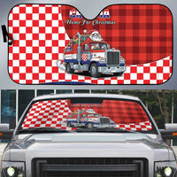 Croatia Christmas Auto Sun Shade Santa Claus Drives Home With Gifts - Wonder Print Shop