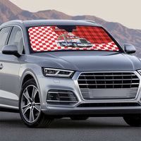 Croatia Christmas Auto Sun Shade Santa Claus Drives Home With Gifts - Wonder Print Shop