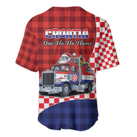 Croatia Christmas Baseball Jersey Santa Claus Drives Home With Gifts - Wonder Print Shop