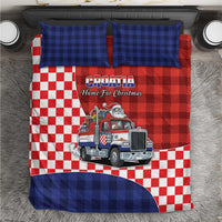Croatia Christmas Bedding Set Santa Claus Drives Home With Gifts - Wonder Print Shop