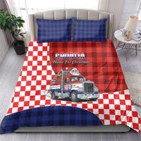 Croatia Christmas Bedding Set Santa Claus Drives Home With Gifts - Wonder Print Shop