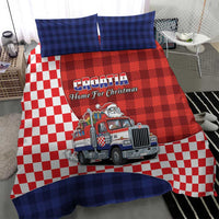 Croatia Christmas Bedding Set Santa Claus Drives Home With Gifts - Wonder Print Shop