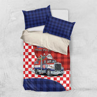 Croatia Christmas Bedding Set Santa Claus Drives Home With Gifts - Wonder Print Shop