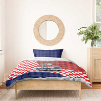 Croatia Christmas Bedding Set Santa Claus Drives Home With Gifts - Wonder Print Shop