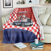 Croatia Christmas Blanket Santa Claus Drives Home With Gifts - Wonder Print Shop