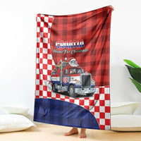 Croatia Christmas Blanket Santa Claus Drives Home With Gifts - Wonder Print Shop