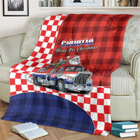 Croatia Christmas Blanket Santa Claus Drives Home With Gifts - Wonder Print Shop