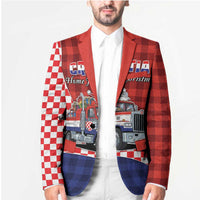 Croatia Christmas Blazer Santa Claus Drives Home With Gifts - Wonder Print Shop