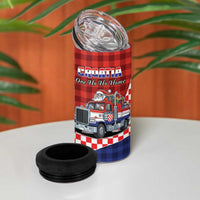 Croatia Christmas 4 in 1 Can Cooler Tumbler Santa Claus Drives Home With Gifts - Wonder Print Shop