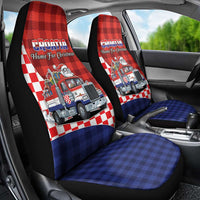 Croatia Christmas Car Seat Cover Santa Claus Drives Home With Gifts - Wonder Print Shop