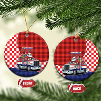 Croatia Christmas Ceramic Ornament Santa Claus Drives Home With Gifts - Wonder Print Shop