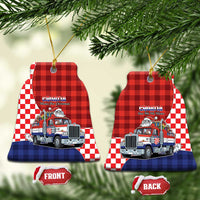 Croatia Christmas Ceramic Ornament Santa Claus Drives Home With Gifts - Wonder Print Shop