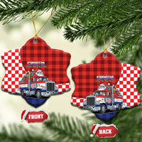 Croatia Christmas Ceramic Ornament Santa Claus Drives Home With Gifts - Wonder Print Shop