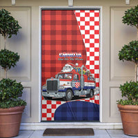 Croatia Christmas Door Cover Santa Claus Drives Home With Gifts - Wonder Print Shop