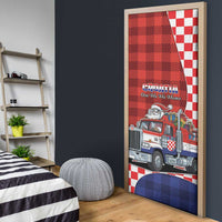 Croatia Christmas Door Cover Santa Claus Drives Home With Gifts - Wonder Print Shop