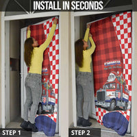 Croatia Christmas Door Cover Santa Claus Drives Home With Gifts - Wonder Print Shop