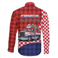 Croatia Christmas Family Matching Long Sleeve Bodycon Dress and Hawaiian Shirt Santa Claus Drives Home With Gifts - Wonder Print Shop