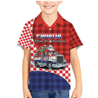 Croatia Christmas Family Matching Mermaid Dress and Hawaiian Shirt Santa Claus Drives Home With Gifts - Wonder Print Shop