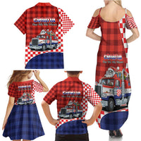 Croatia Christmas Family Matching Summer Maxi Dress and Hawaiian Shirt Santa Claus Drives Home With Gifts - Wonder Print Shop