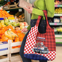 Croatia Christmas Grocery Bag Santa Claus Drives Home With Gifts - undefined