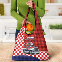 Croatia Christmas Grocery Bag Santa Claus Drives Home With Gifts - undefined