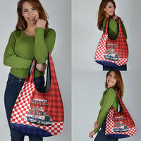 Croatia Christmas Grocery Bag Santa Claus Drives Home With Gifts - undefined